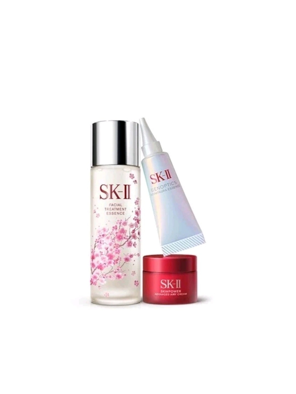 SK-II Sakura Limited Ed. Treatment Essence, Serum, Cream Set New